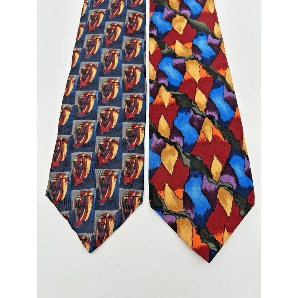 Jerry Garcia Ties Lot Of 2 Silk‎ Blue Mountain & Stonehenge Grateful Dead